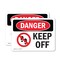 Signmission Keep Off, 14 in W x Rectangle, Vinyl Decal OS-2PACK-DS-D-1014-L-2500 - alternate 1